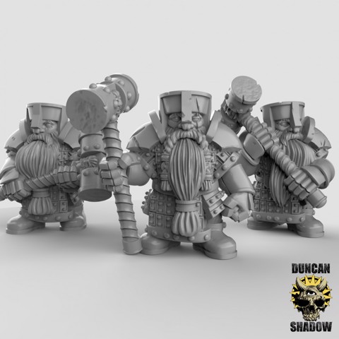 Image of Dwarves with Hammers (pre supported)