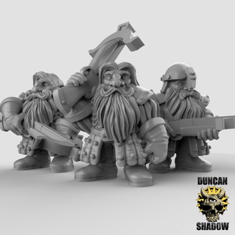 Image of Dwarves with crossbows (pre supported)