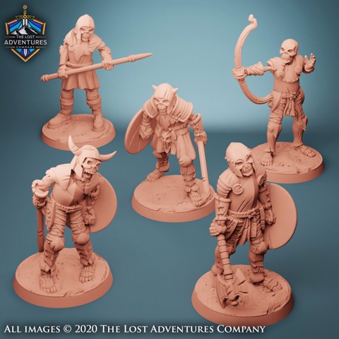 Image of Skeletons (Set of 5) (Pre-Supported)