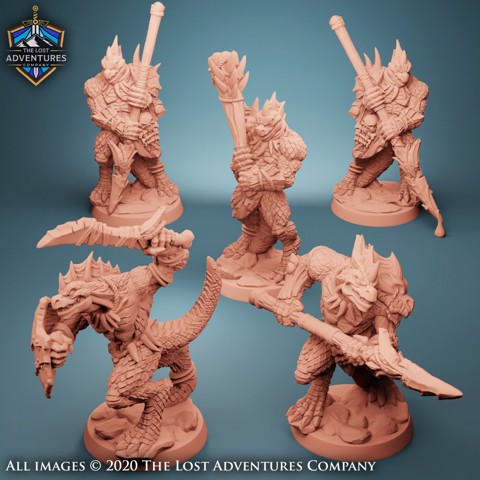 Image of Lizardfolk (Set of 5) (Pre-Supported)