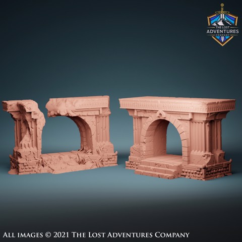 Image of Ancient Temple Gates (set of 2)