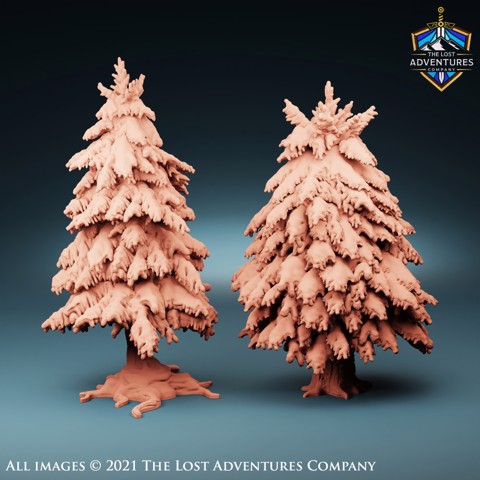 Image of Pine Trees (Set of 2)