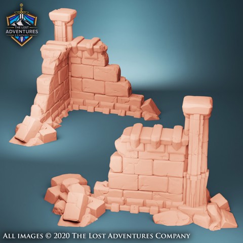 Image of Ruined Walls (Set of 2)