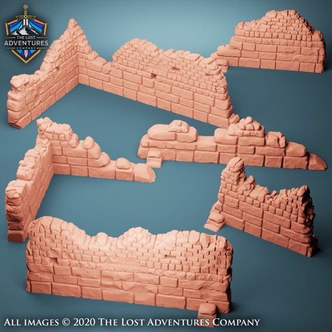 Image of Ruined Walls (Set of 6)