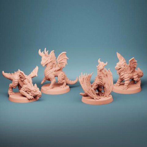 Image of Lost Dragons Wyrmlings (Set of 4)