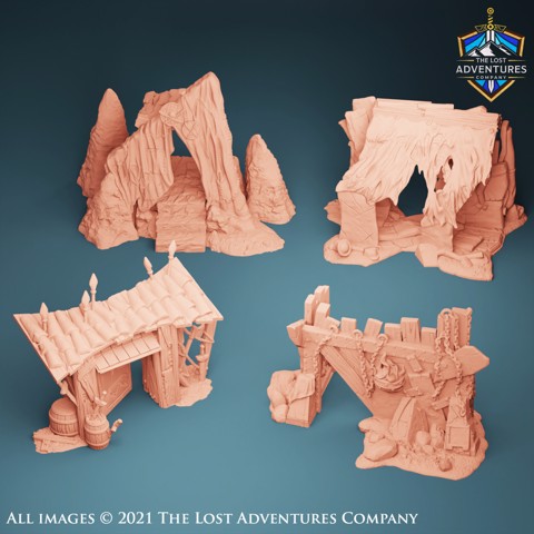 Image of Blasted Isle Dwellings (Set of 4)