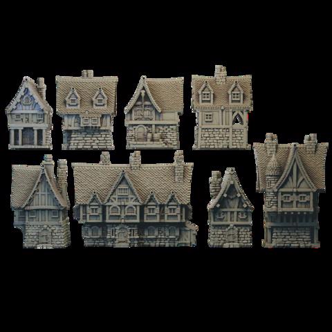 Image of Scenery 10mm: Town Houses (Designed for Resin, can print in FDM)
