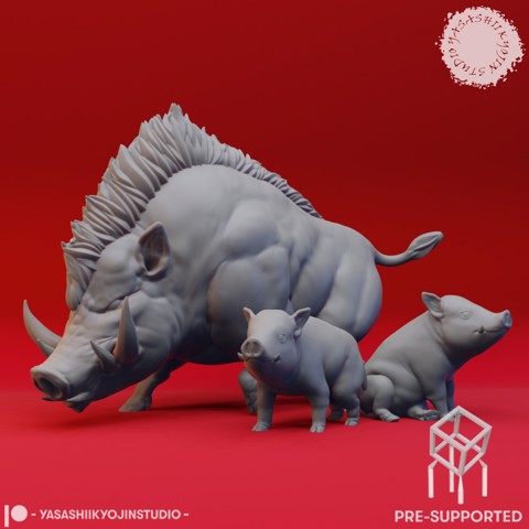 Image of Giant Boar Bundle - Tabletop Miniatures (Pre-Supported)