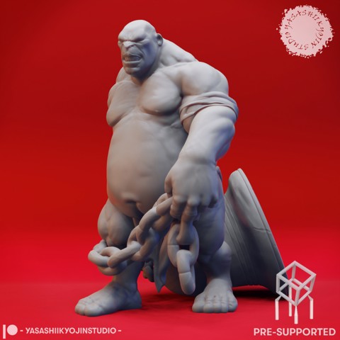 Image of Ogre Dragger - Book of Beasts - Tabletop Miniatures (Pre-Supported)