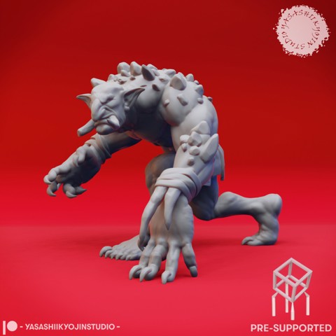 Image of Troll Sneaka - Book of Beasts - Tabletop Miniature (Pre-Supported)