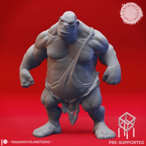 Image of Ogre Brawler - Book of Beasts - Tabletop Miniatures (Pre-Supported)