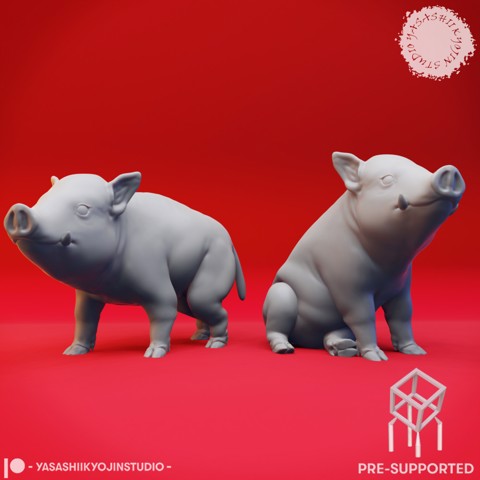 Image of Giant Boar Piglets - Tabletop Miniature (Pre-Supported)