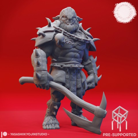 Image of Bugbear Warchief - Book of Beasts - Tabletop Miniature (Pre-Supported)