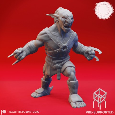 Image of Clawed Goblin - Book of Beasts - Tabletop Miniature (Pre-Supported)