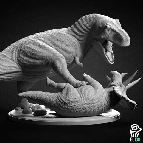 Image of Trex vs Triceratops - Dinosaur