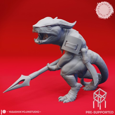 Image of Kobold Spearman - Tabletop Miniature (Pre-Supported)
