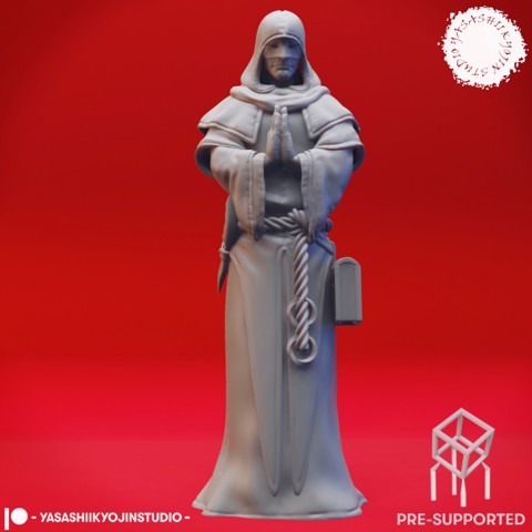 Image of Praying Cultist - Tabletop Miniature (Pre-Supported)