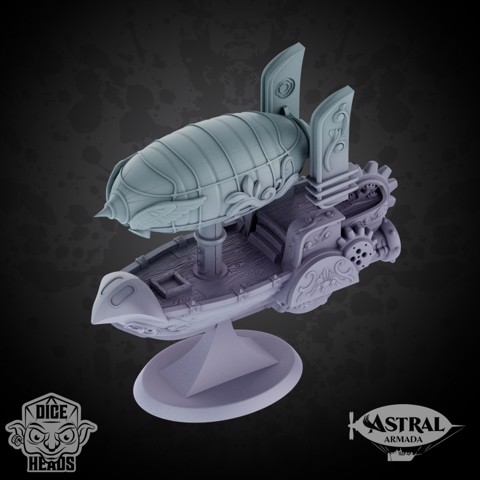 Image of Steampunk Skiff Astral Ship (miniature version)