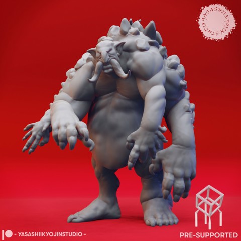 Image of Dire Troll - Book of Beasts - Tabletop Miniature (Pre-Supported)