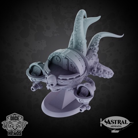 Image of Tentacle Pod Skiff Astral Ship (miniature version)