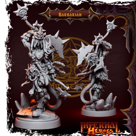 Image of Rolith Bloodaxe - Champion Infernal Barbarian (Unlocked Stretch Goal)