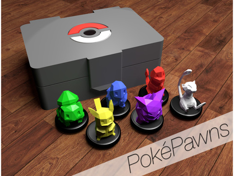 Image of PokéPawns: generic-use pokemon game pieces