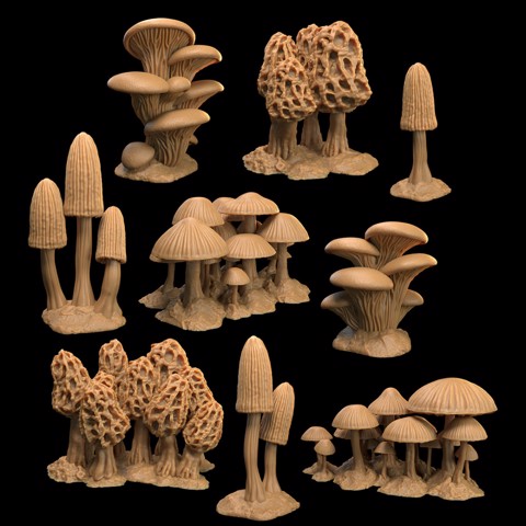 Image of Mushroom Forest Terrain | PRESUPPORTED | Mushroom Bayou