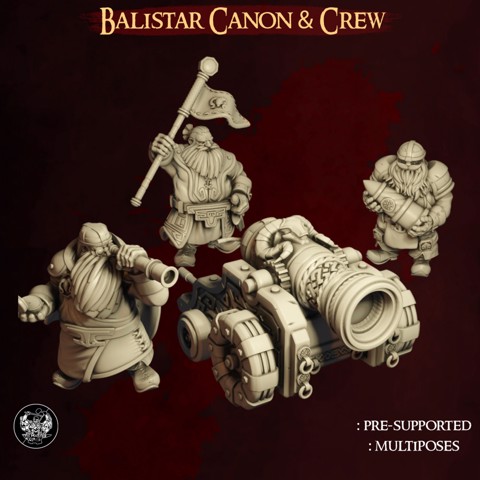 Image of Balistar Canon & Crew - Dwarf Army