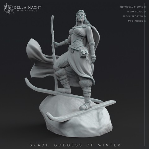 Image of Skadi, Goddess of Winter | Single Figure | 75mm | PreSupported