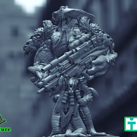 Image of Octo ALien Soldier_Pose 3
