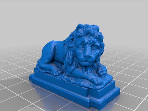 Image of Lion statue (Supportless, FDM-friendly)