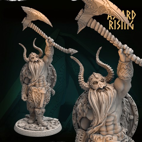 Image of CHIEFTAINS - Jarl Rurik 54mm /Pre-supported/