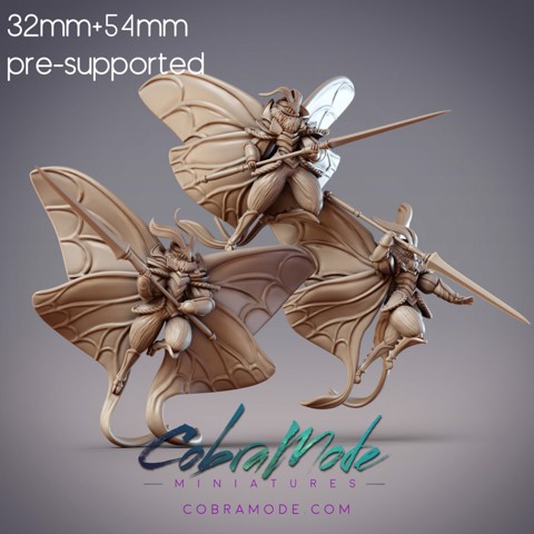 Image of Mothfolk Lancers - Noctuoidea Lanceolaria (Pre-Supported)