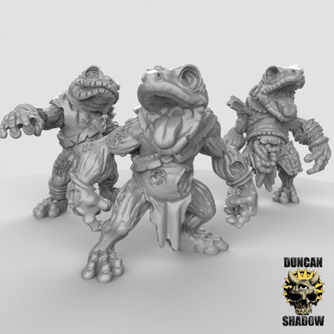 Image of Zombie frog folk (pre supported)