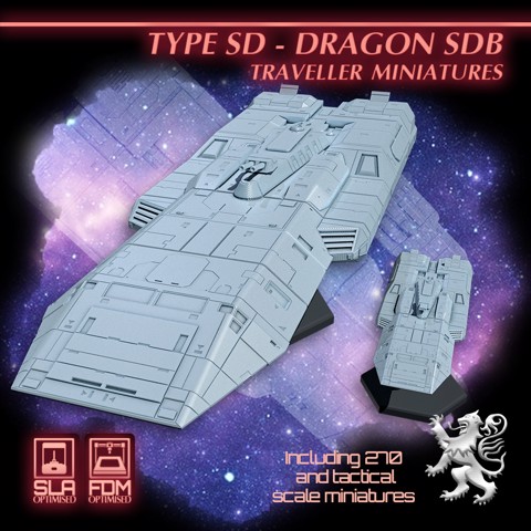 Image of Type SD - Dragon SDB Traveller Miniatures