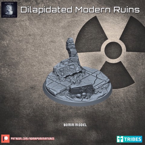 Image of Dilapidated Modern Ruins 80mm base