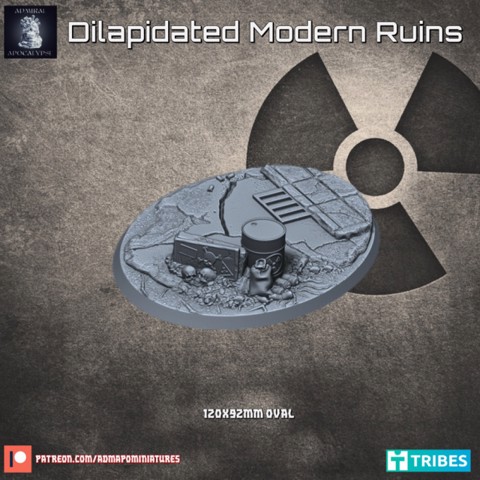 Image of Dilapidated Modern Ruins 120x92mm base