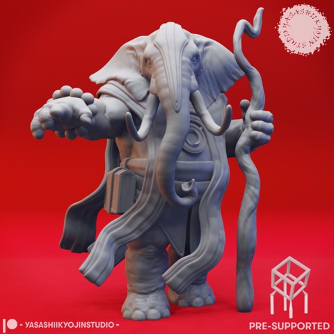 Image of Loxodon Druid - Tabletop Miniature (Pre-Supported)