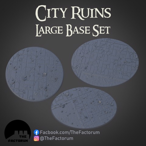 Image of LARGE BASES CITY RUINS BASE SET (SUPPORTED)