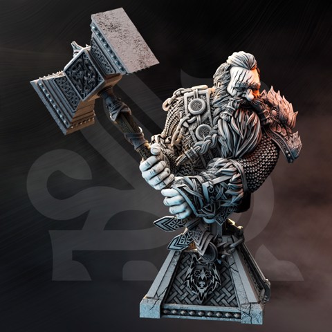 Image of Elite Dwarf Barbarian BUST - Rend 'Madbeard' Mathias