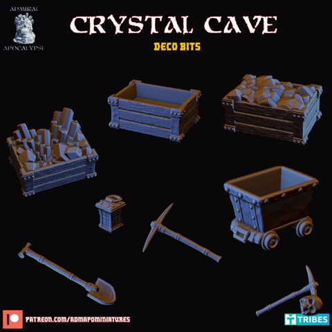 Image of Crystal Cave Deco Props (pre-supported)