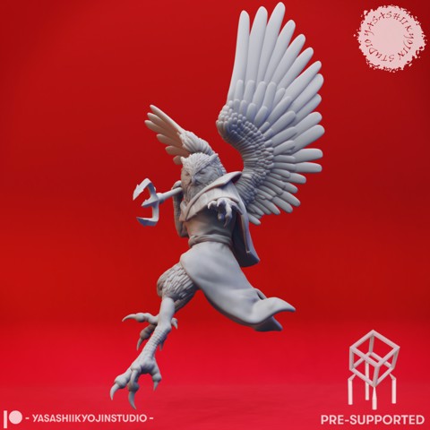 Image of Owlin Fighter - Tabletop Miniature (Pre-Supported)