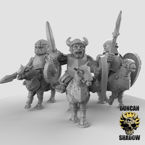 Image of Halfling Melee Cavalry (pre supported)