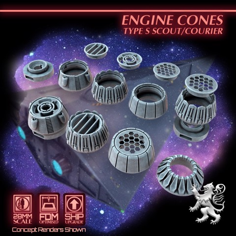 Image of Engine Cone Variants for Traveller Starships