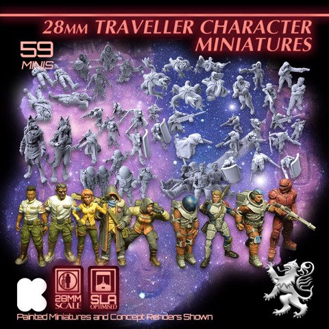Image of Traveller 28mm Character Miniatures