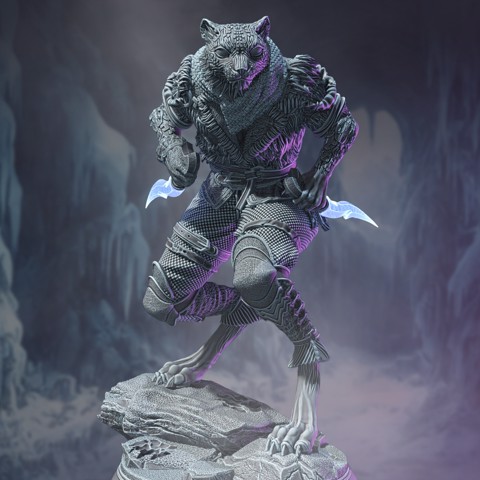 Image of Tabaxi Snow Leopard Rogue - Curatio Ounce