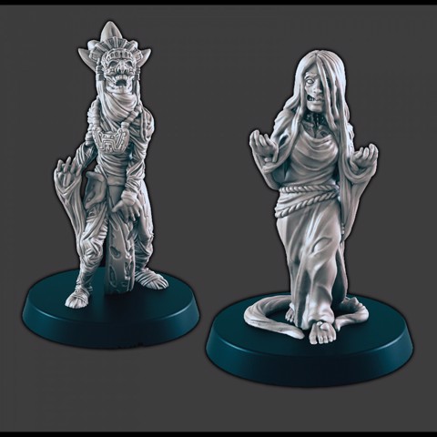 Image of Jungle Mummy Lord and Drown Maiden [SUPPORT-FREE]