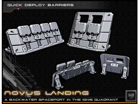 Image of Quick Deploy Barriers - 28-32mm gaming - Novus Landing