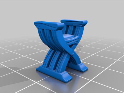 Image of Medieval chair (Supportless, FDM friendly)