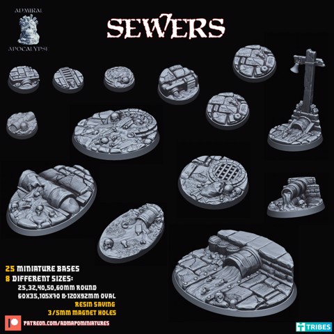 Image of Sewers Bases & Toppers (Pre-Supported)